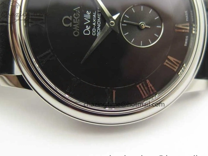 0413 De Ville Prestige Small Second TWF 1:1 Best Edition Black Dial on Black Leather Strap MIYOTA Resilient 8037